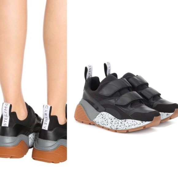 Stella McCartney Black Eclypse Sneakers Hook Loop 35 5 - Picture 2 of 12